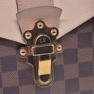 $2180 2019 Louis Vuitton Damier Ebene Clapton Cream Backpack SR4169 10021303