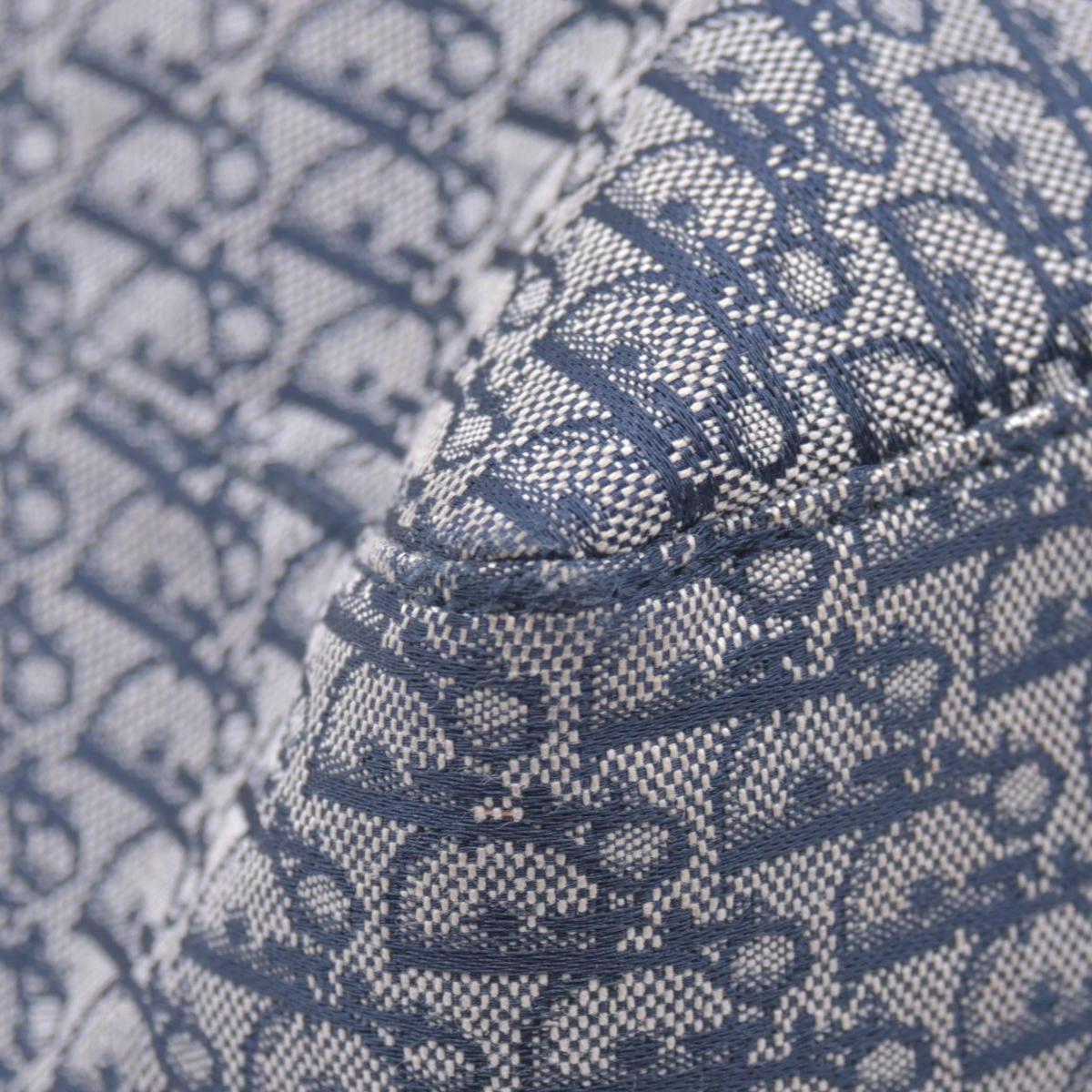 $1800 Dior oblique Jacquard Tote Bag Blue CONSIGNMENT