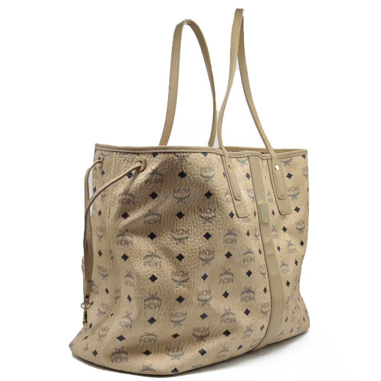 $830 MCM Tote Beige Large Liz Reversible Tote
