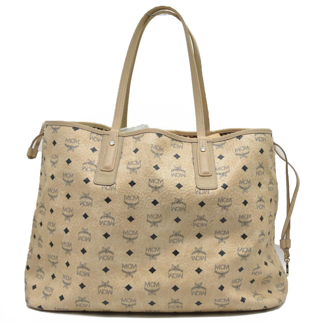 $830 MCM Tote Beige Large Liz Reversible Tote