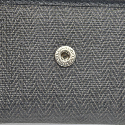 BVLGARI Weekend Gray PVC Black Leather 6 Pics Key Cases CONSIGNMENT
