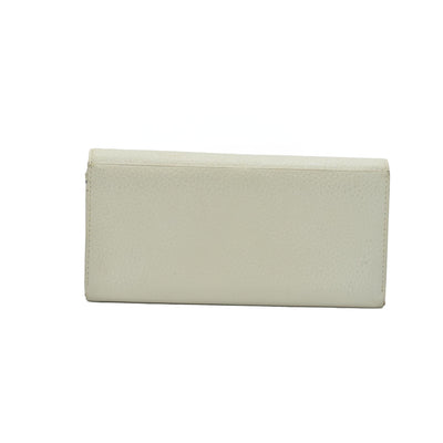 $720 BURBERRY Leather Long Bifold Wallet Purse Beige CONSIGNMENT