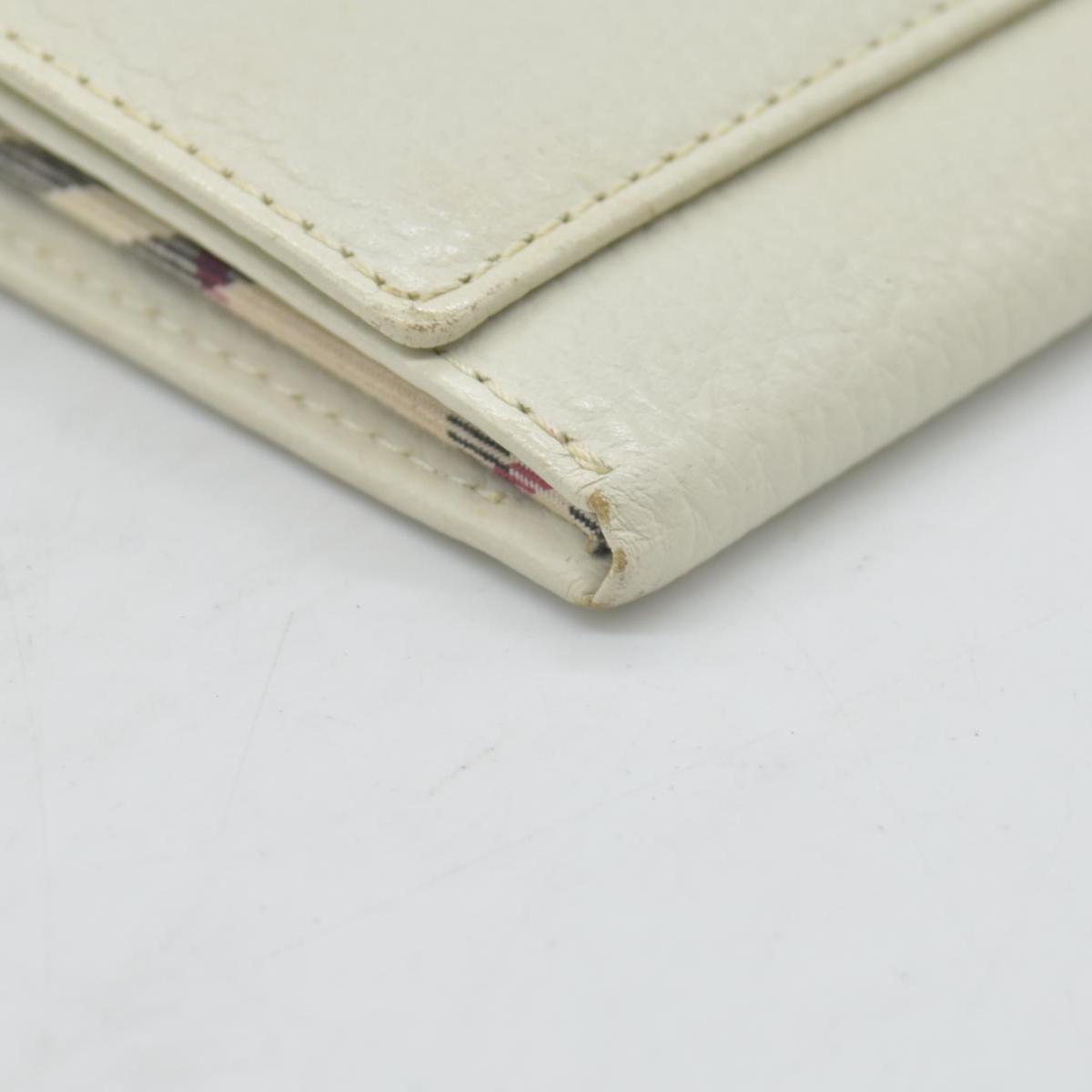 $720 BURBERRY Leather Long Bifold Wallet Purse Beige CONSIGNMENT