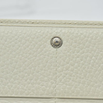 $720 BURBERRY Leather Long Bifold Wallet Purse Beige CONSIGNMENT