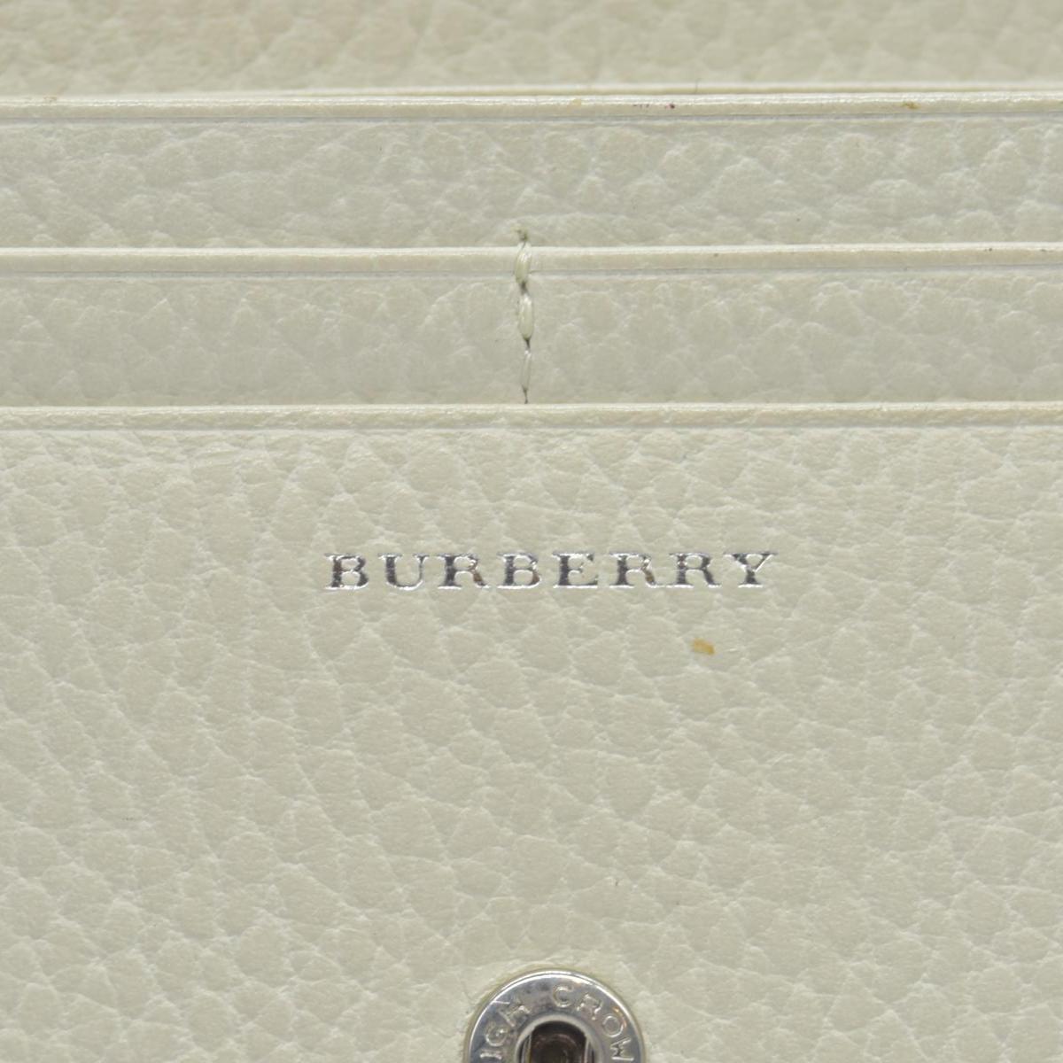 $720 BURBERRY Leather Long Bifold Wallet Purse Beige CONSIGNMENT