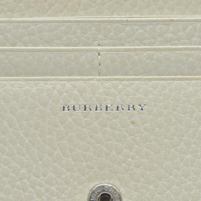 $720 BURBERRY Leather Long Bifold Wallet Purse Beige CONSIGNMENT