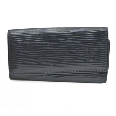 AUCTION $320 Louis Vuitton Epi Multicles 4 Key Ring Holder Black CA1015