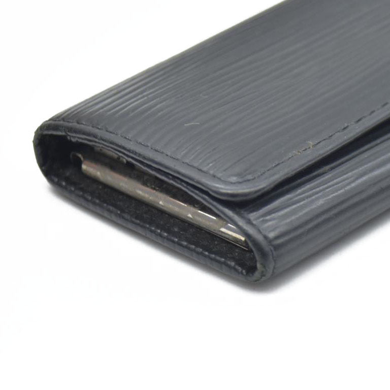 AUCTION $320 Louis Vuitton Epi Multicles 4 Key Ring Holder Black CA1015