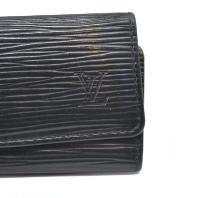 AUCTION $320 Louis Vuitton Epi Multicles 4 Key Ring Holder Black CA1015