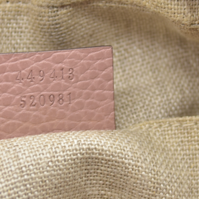 $1290 Gucci Monogram Mini Bree Messenger Bag Beige Soft Pink
