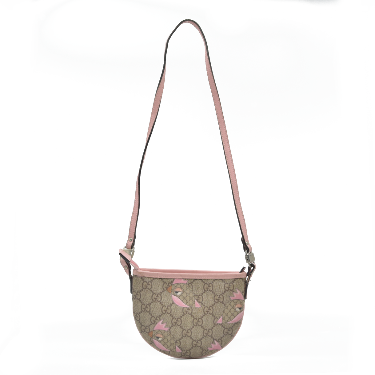 $810 Gucci Children's Zoo Shoulder Bag Printed GG Coated Canvas