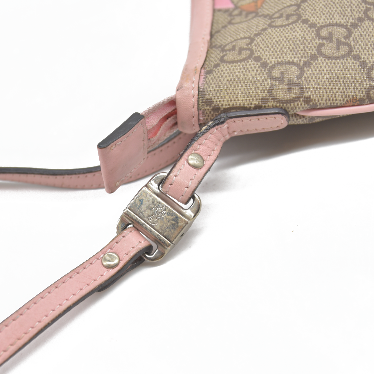 $810 Gucci Children's Zoo Shoulder Bag Printed GG Coated Canvas