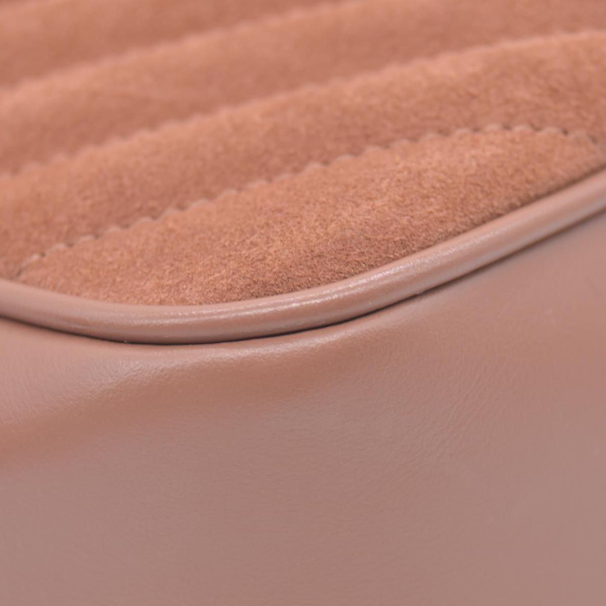 $1690 Saint Laurent Suede Matelasse Monogram Lou Camera Bag Cinnamon