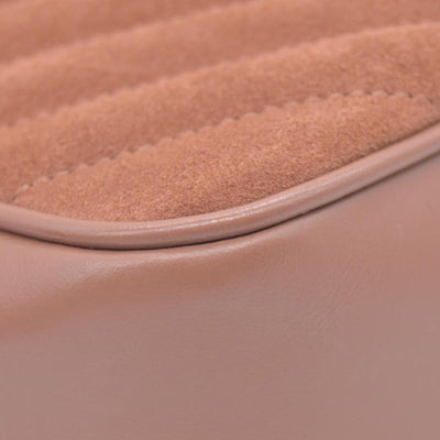 $1690 Saint Laurent Suede Matelasse Monogram Lou Camera Bag Cinnamon