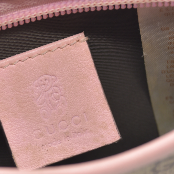 $810 Gucci Children's Zoo Shoulder Bag Printed GG Coated Canvas
