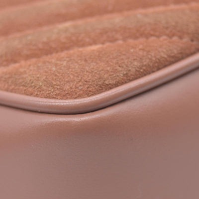 $1690 Saint Laurent Suede Matelasse Monogram Lou Camera Bag Cinnamon