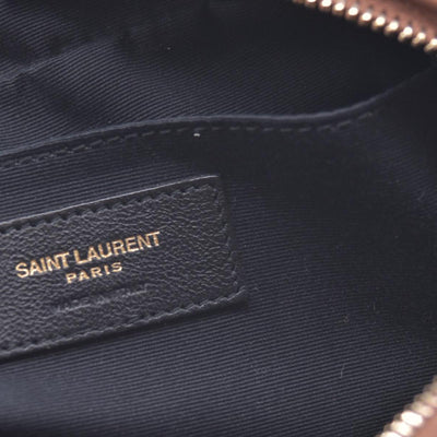 $1690 Saint Laurent Suede Matelasse Monogram Lou Camera Bag Cinnamon
