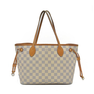 $2090 2014 Louis Vuitton Damier Azur Neverfull PM Tote Bag Handbag AR3164