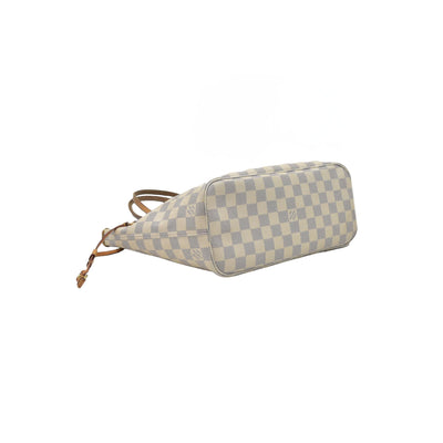 $2090 2014 Louis Vuitton Damier Azur Neverfull PM Tote Bag Handbag AR3164