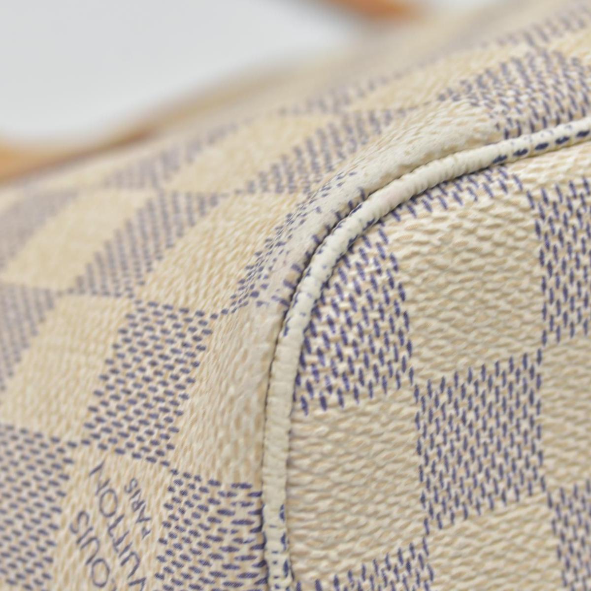 $2090 2014 Louis Vuitton Damier Azur Neverfull PM Tote Bag Handbag AR3164