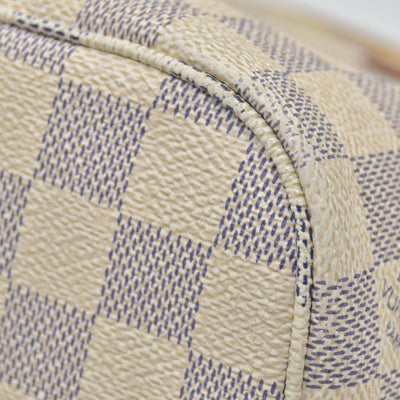 $2090 2014 Louis Vuitton Damier Azur Neverfull PM Tote Bag Handbag AR3164
