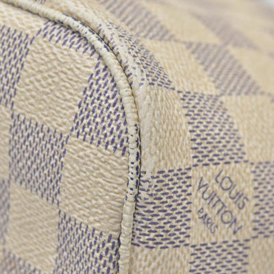 $2090 2014 Louis Vuitton Damier Azur Neverfull PM Tote Bag Handbag AR3164