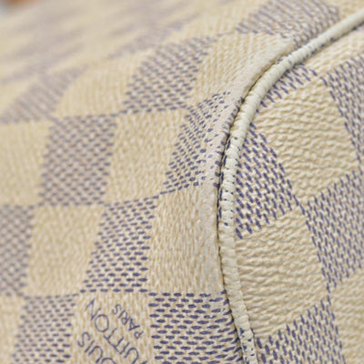 $2090 2014 Louis Vuitton Damier Azur Neverfull PM Tote Bag Handbag AR3164