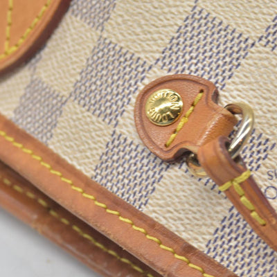 $2090 2014 Louis Vuitton Damier Azur Neverfull PM Tote Bag Handbag AR3164