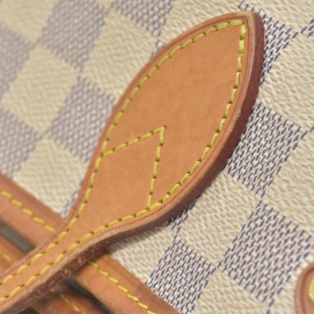 $2090 2014 Louis Vuitton Damier Azur Neverfull PM Tote Bag Handbag AR3164