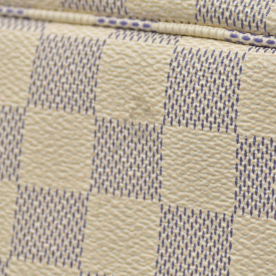 $2170 Louis Vuitton Damier Azur Neverfull MM Rose Ballerine FL4158