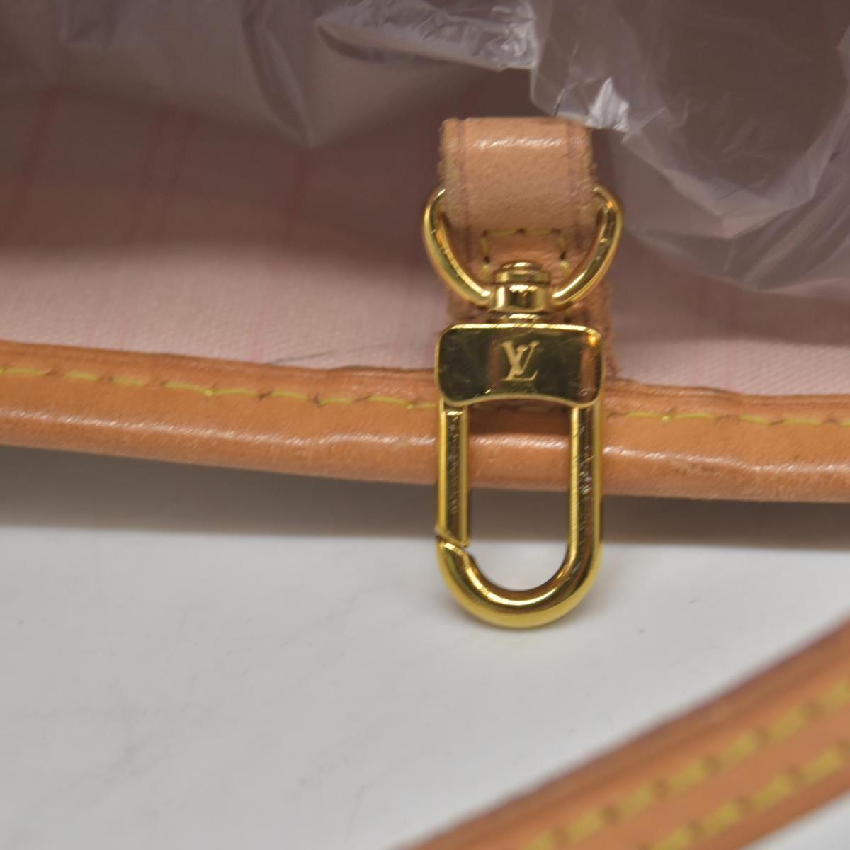 $2170 Louis Vuitton Damier Azur Neverfull MM Rose Ballerine FL4158 10019828