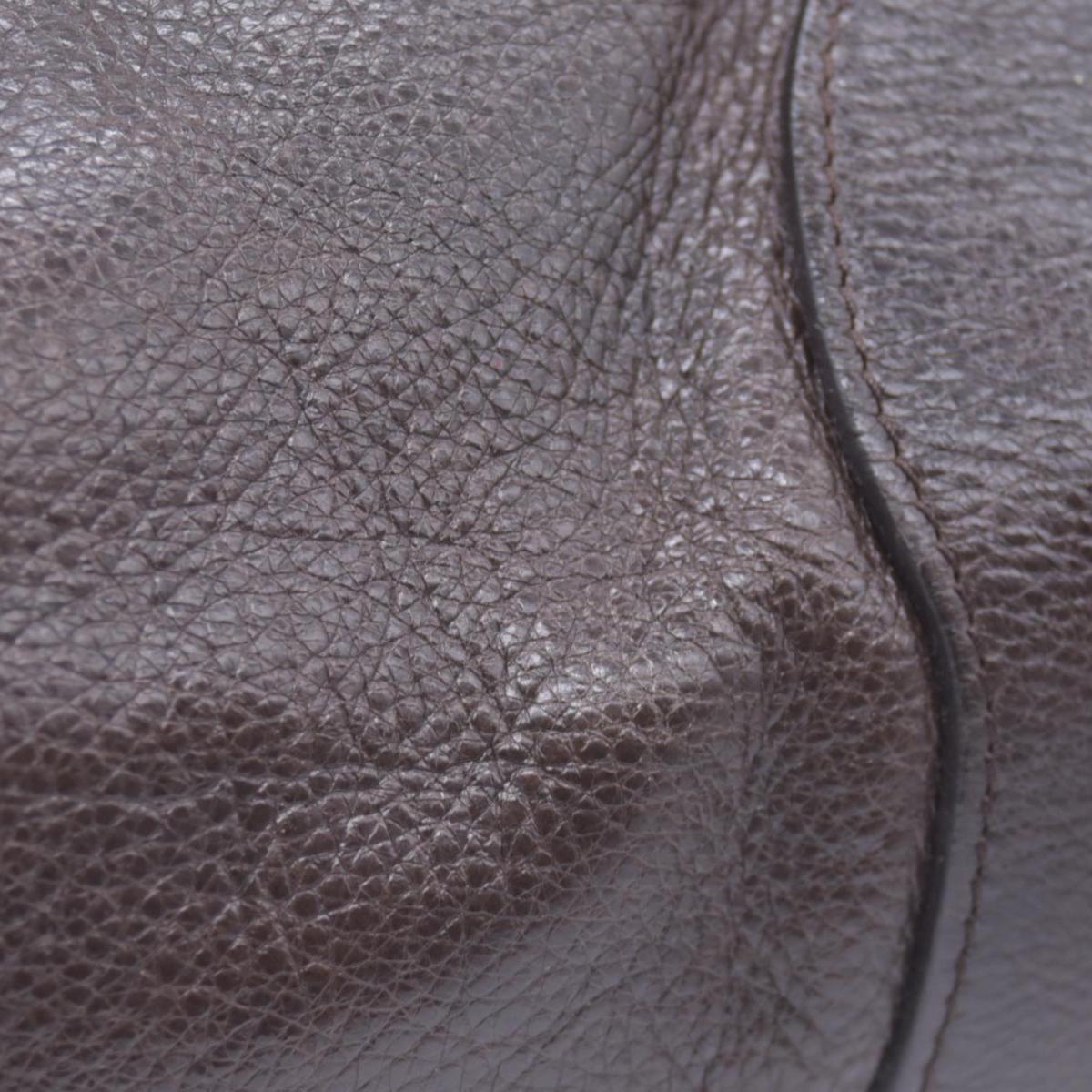 $1250 CELINE Metallic Leather Boogie Tote Bag Silver CONSIGNMENT 10021355