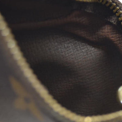 AUCTION $345 Louis Vuitton Monogram Pochette Cles Wallet Coin Purse Brown CT4047