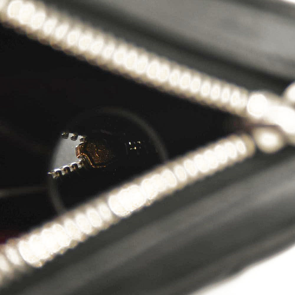 CHANEL Caviar Quilted Small Curvy Pouch Cosmetic Case Black