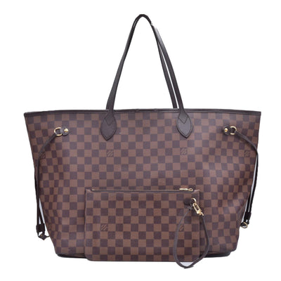 $2310 2017 Louis Vuitton Damier Ebene Neverfull GM with Pouch SD2137