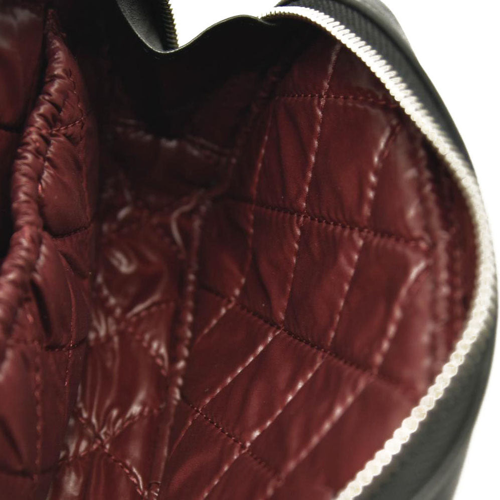 CHANEL Caviar Quilted Small Curvy Pouch Cosmetic Case Black