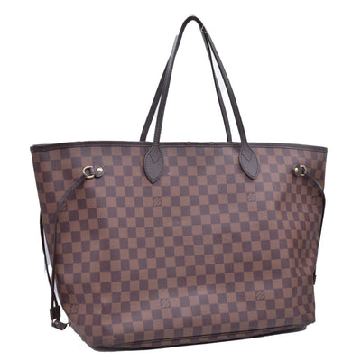 $2310 2017 Louis Vuitton Damier Ebene Neverfull GM with Pouch SD2137