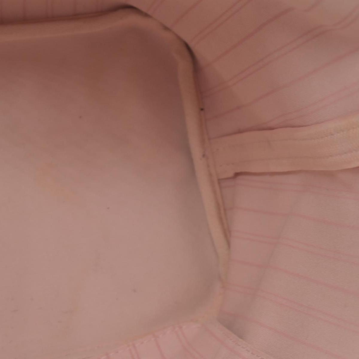 $2170 Louis Vuitton Damier Azur Neverfull MM Rose Ballerine AR4103