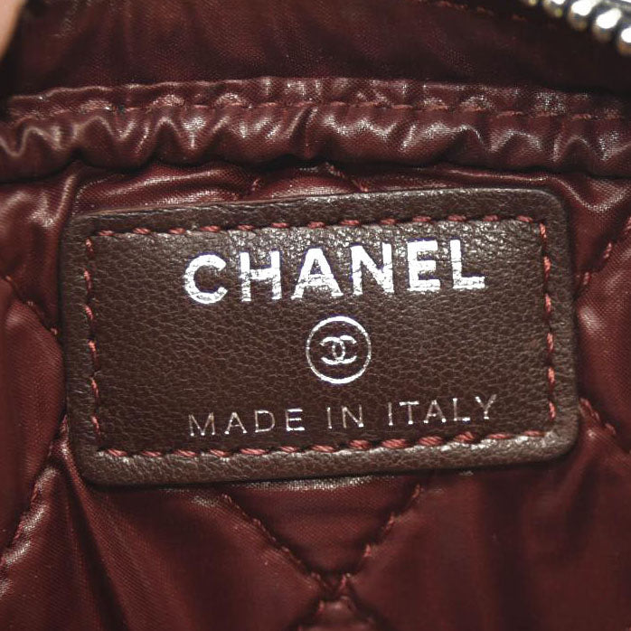 CHANEL Caviar Quilted Small Curvy Pouch Cosmetic Case Black