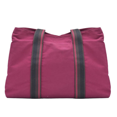 $1150 HERMES Toile Troca Horizontal MM Tote Bag Red CONSIGNMENT 10021349