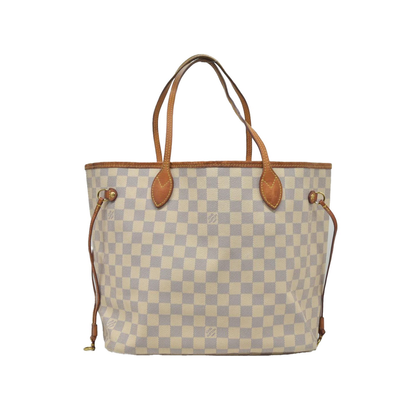 $2170 Louis Vuitton Damier Azur Neverfull MM AR0115
