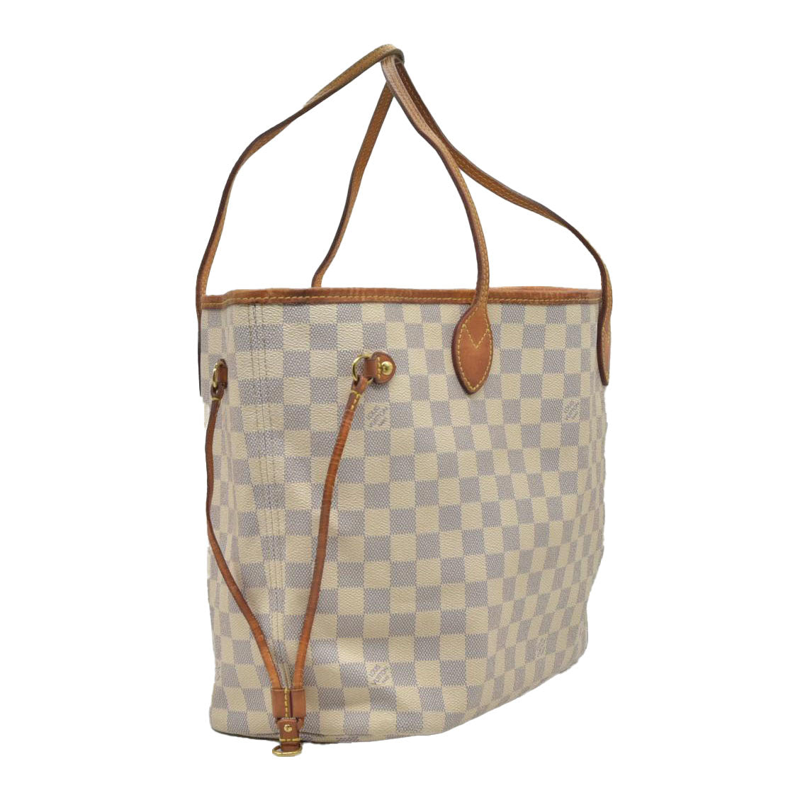 $2170 Louis Vuitton Damier Azur Neverfull MM AR0115