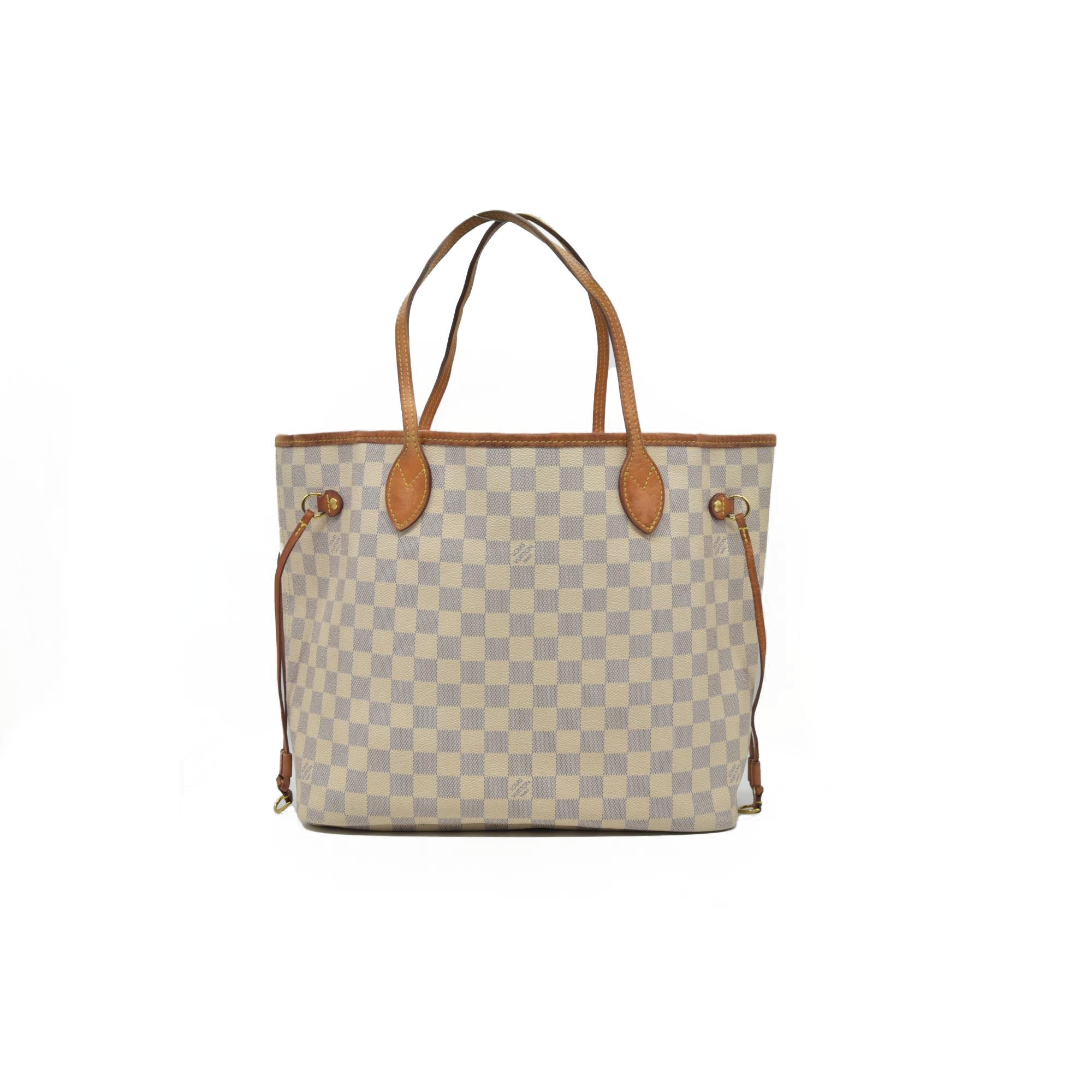 $2170 Louis Vuitton Damier Azur Neverfull MM AR0115