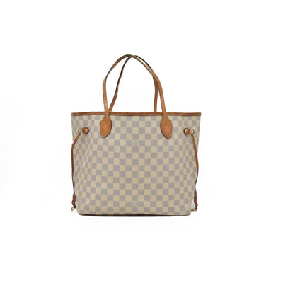 $2170 Louis Vuitton Damier Azur Neverfull MM AR0115