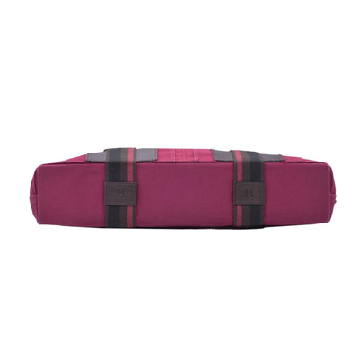 $1150 HERMES Toile Troca Horizontal MM Tote Bag Red CONSIGNMENT 10021349