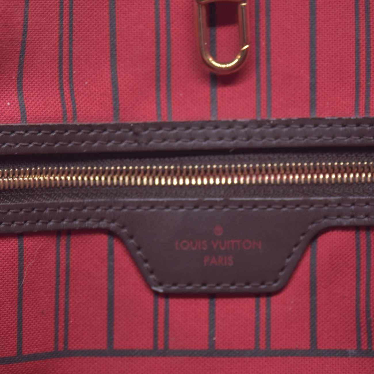 $2310 Louis Vuitton Damier Ebene Neverfull GM with Pouch RFID