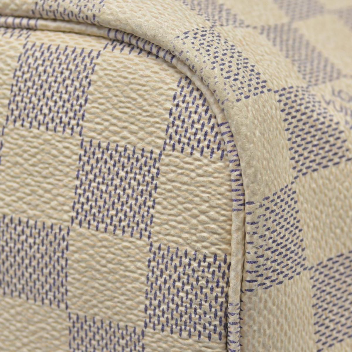 $2170 Louis Vuitton Damier Azur Neverfull MM AR0115