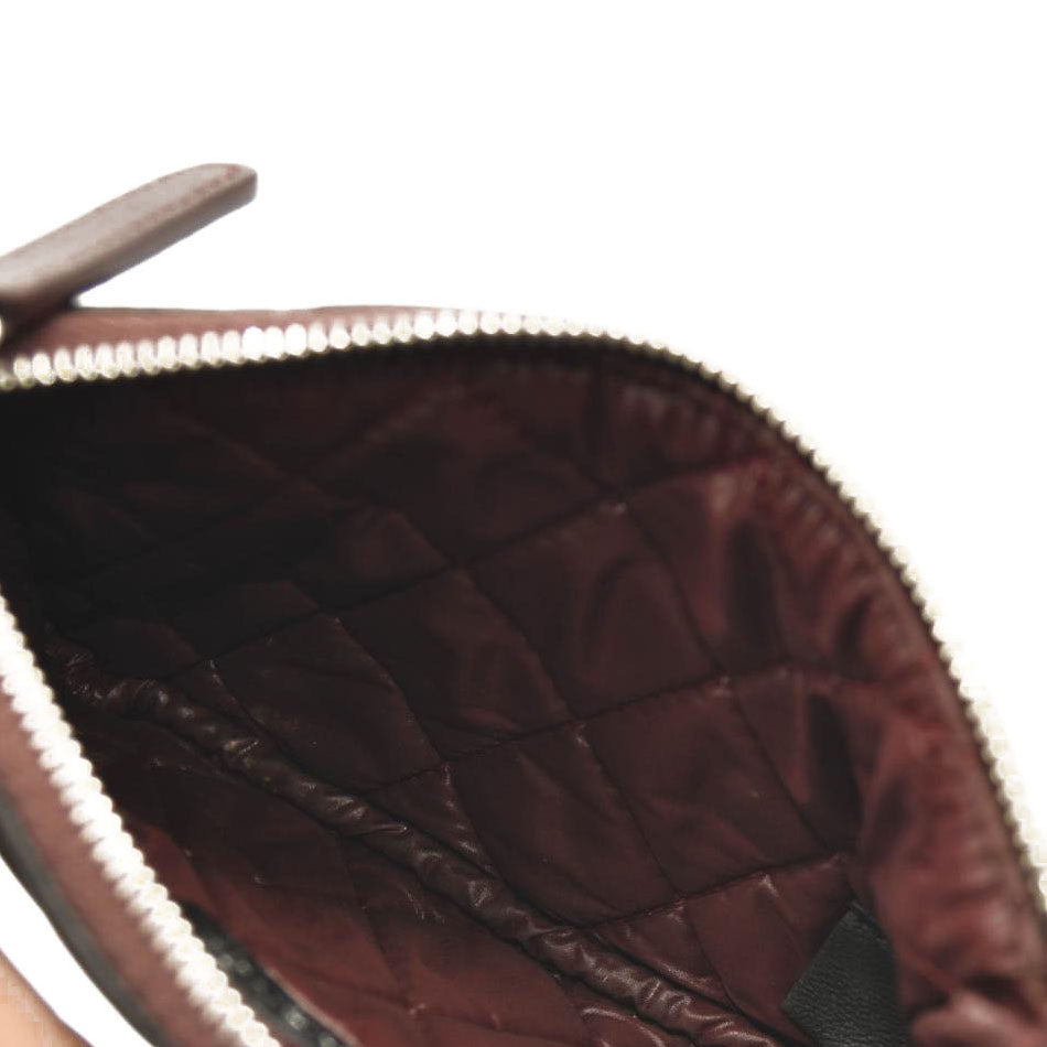 CHANEL Lambskin Quilted Small Cosmetic Case Black