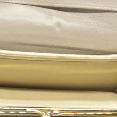 CELINE Macadam Leather Long Bifold Wallet Beige