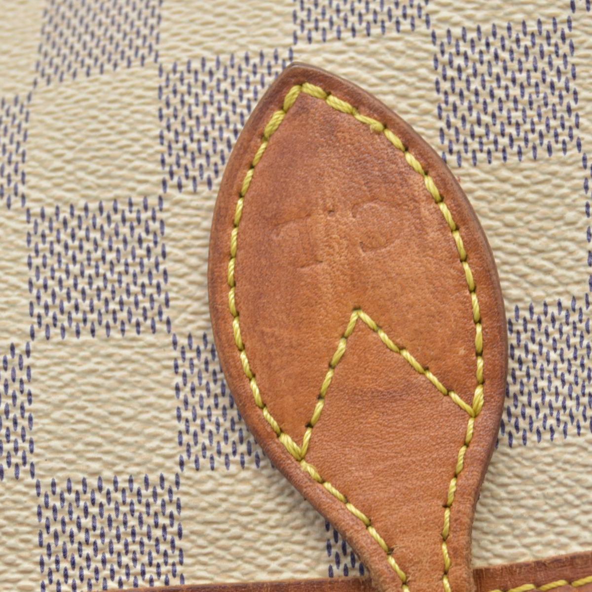 $2170 Louis Vuitton Damier Azur Neverfull MM AR0115